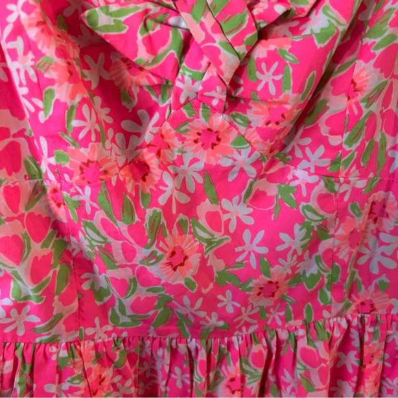 Lilly Pulitzer Pink Mini Dress Size 2 Spaghetti Straps - Picture 5 of 16